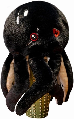 ELAINREN Gothic Black Octopus Plush Toy Furry Realistic Marine Octopus Plushie Dolls Cuddle Creepy Octopus Stuffed Pillow/11.8''
