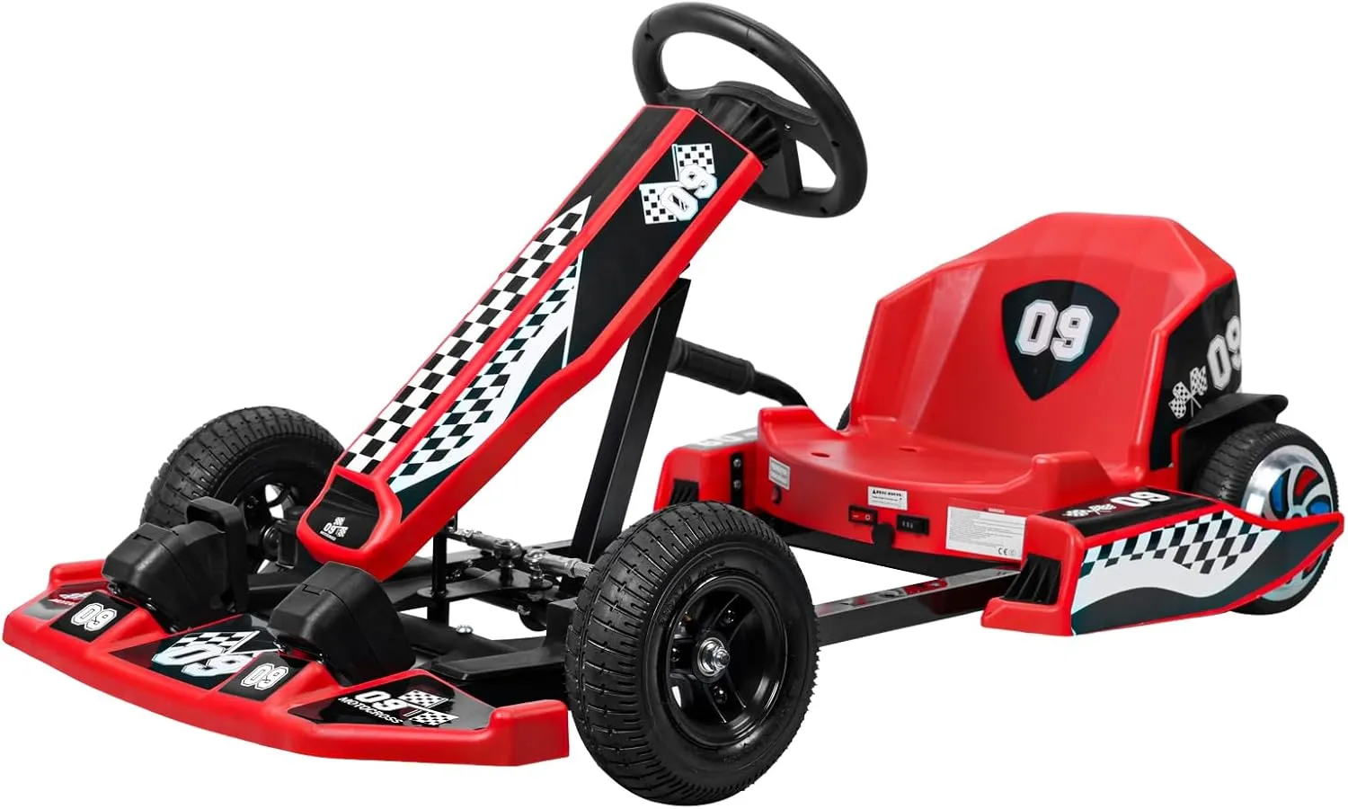 Electric Drift Kart for Kids Ages 6-12, with 350W Motor, 3-Speed Modes, Adjustable Frame, Max Speed 16MPH, Go Kart Body with Safety Belt