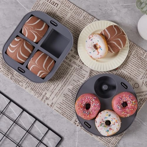 EM Silicone Air Fryer Liners Set of – Reusable Air Fryer Accessories with Cupcake, Donut, Brownie, Waffle Molds – Heat-Resistant, Food-Grade Silicone for Ninja, Gourmia.