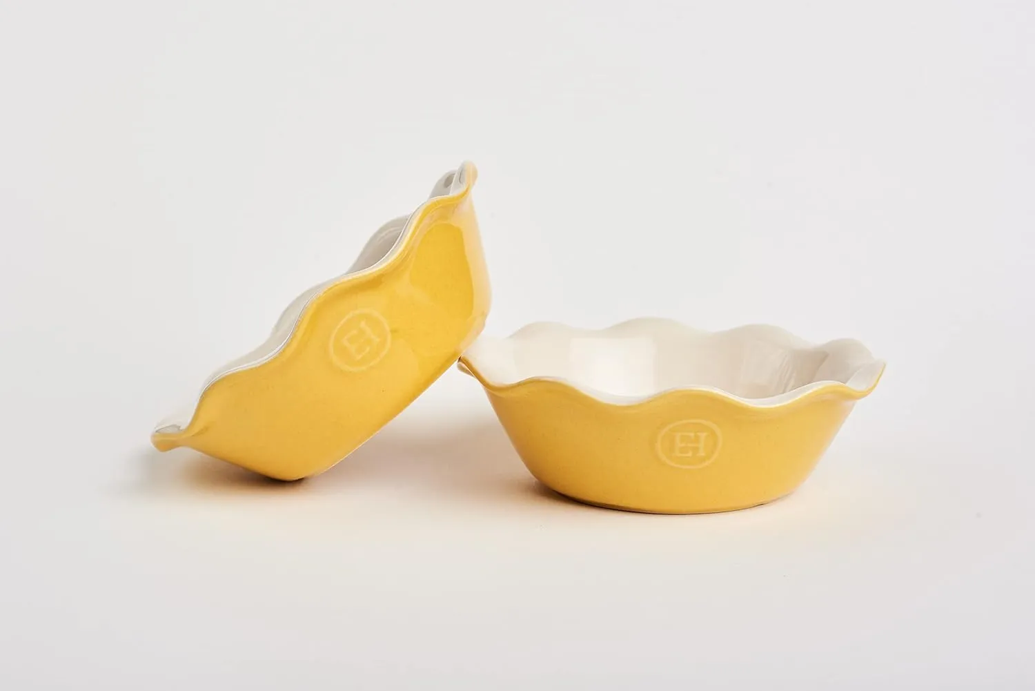 Emile Henry Set of 2 Mini Pie Dish, 5.5 x 1.5in, Leaves