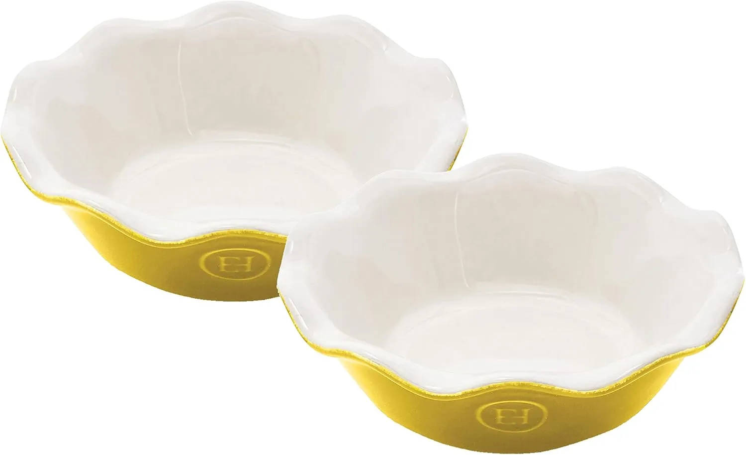 Emile Henry Set of 2 Mini Pie Dish, 5.5 x 1.5in, Leaves