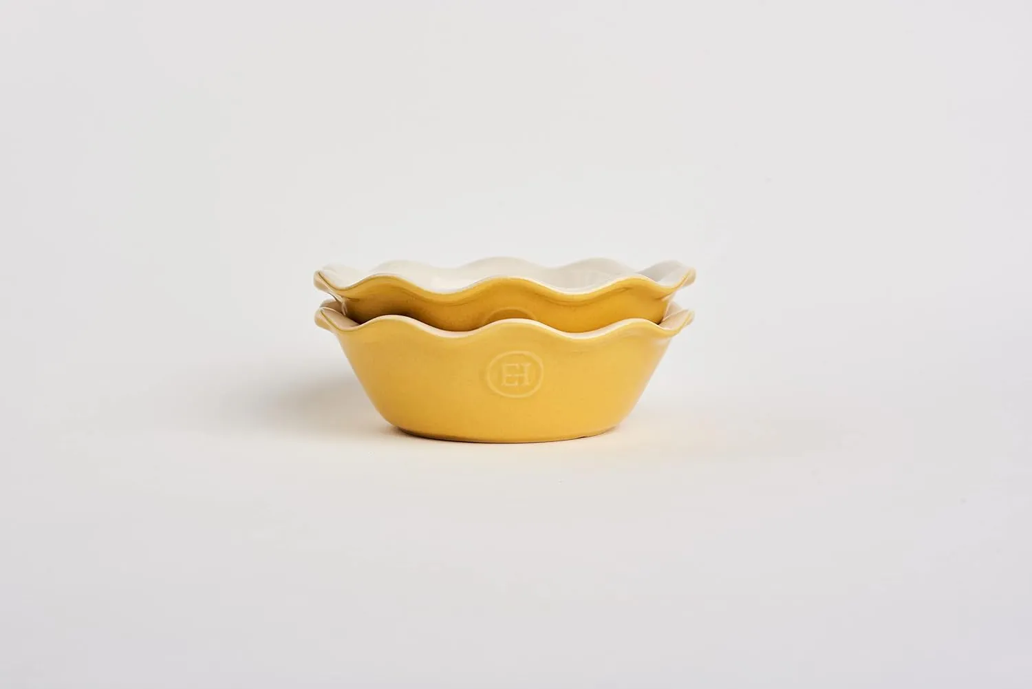 Emile Henry Set of 2 Mini Pie Dish, 5.5 x 1.5in, Leaves