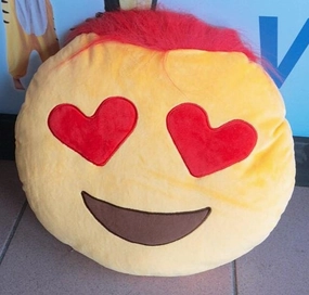 Emoji Heart Eyes Pillow