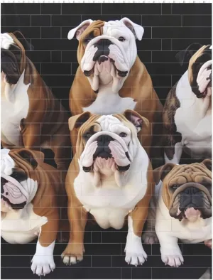 English Bulldogs Building Block Puzzle Personalized Building Bricks for Adults Block Puzzle Building DIY Brick Block Puzzles Valentine's Day Gifts for Home Decor Brick Puzzle