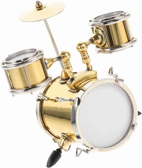 ERINGOGO Doll House Drum Set Miniature Drum Model Music Room Decor Mini Instrument