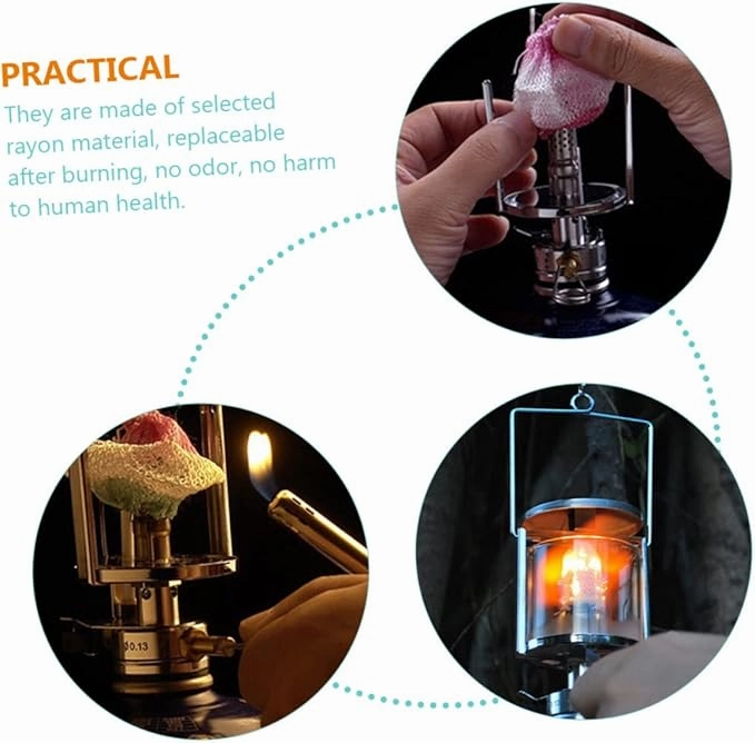 EXCEART Propane Light Mantle Propane Lamp Mantle: The Gas lamp mantles are Compact and Light in Weight, Easy to Carry for Outdoor Activities. Camping Hiking Light Mantle