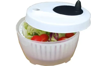 ExcelSteel Functional, Fruits, Vegetables Mini Salad Spinner, 1.4 Qt, White