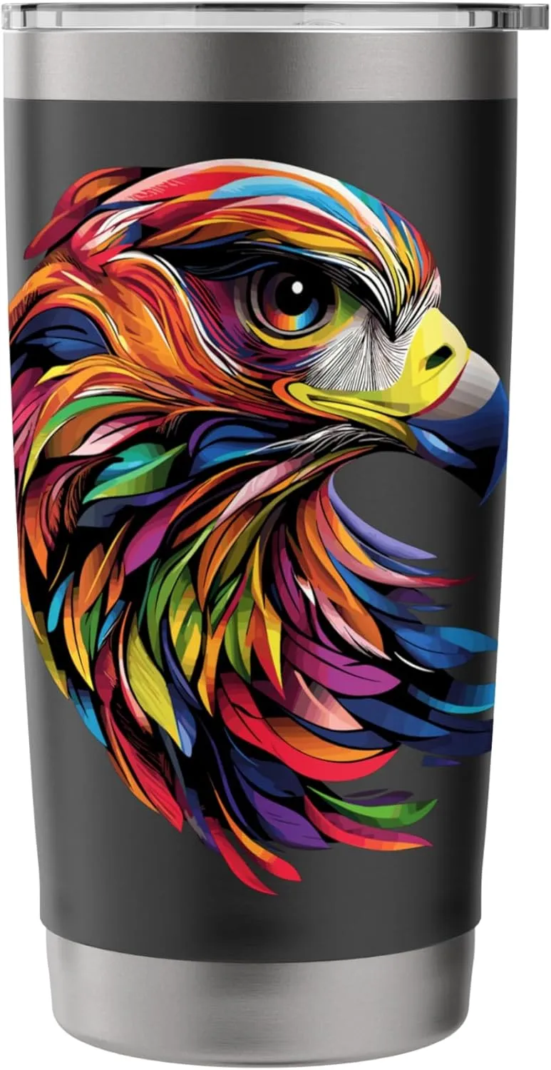 Falcon Kestrel Falcons Hunting Peregrine Birds Falconry Stainless Steel Insulated Tumbler