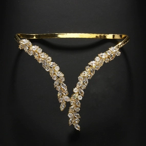 Fashion creative leaf zircon open ring JLTR0529