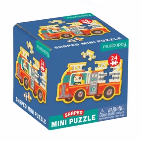 Firetruck Shaped Mini Puzzle - 24 pieces