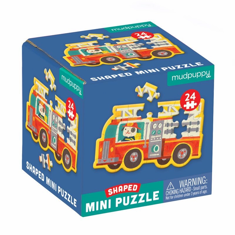 Firetruck Shaped Mini Puzzle - 24 pieces