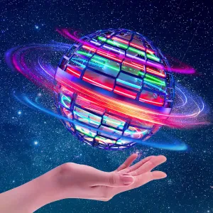 Flying Orb Ball Toys Hover Ball Hand Controlled Mini Fidget Spinner Galaxy Ball Drone Toy Boomerang Ball for Kids Teens Adults Cool Toys for 6 7 8 9 10 Old Year Boys Girls Outdoor Game Blue