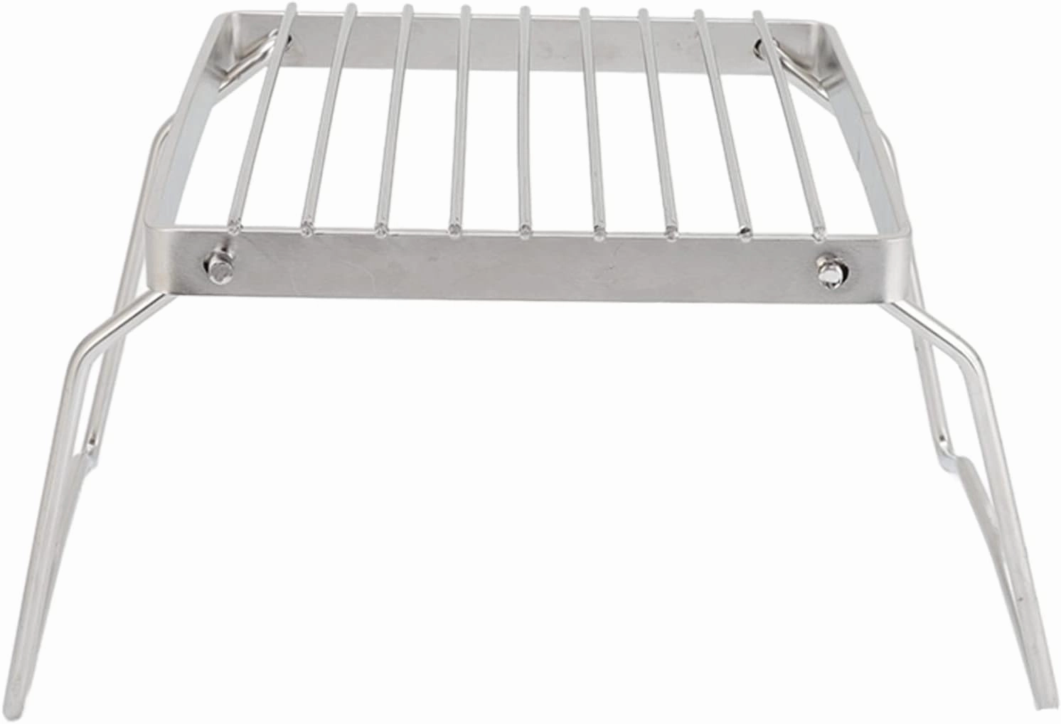 Folding Gill, Stainless Steel Folding Campfire Grill Grid Shaped Camping Grate Picnic QQB Grill for Outdoor Adventure