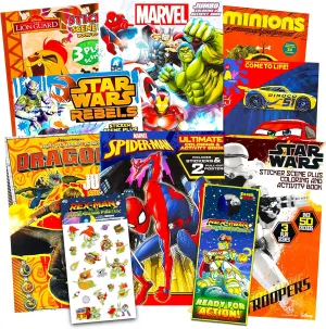 for Kids Boys Ages 4-8 Bundle ~ 9 Pack Activity Books with Games, Stickers, Mazes and Puzzles Coloring Books Bulk