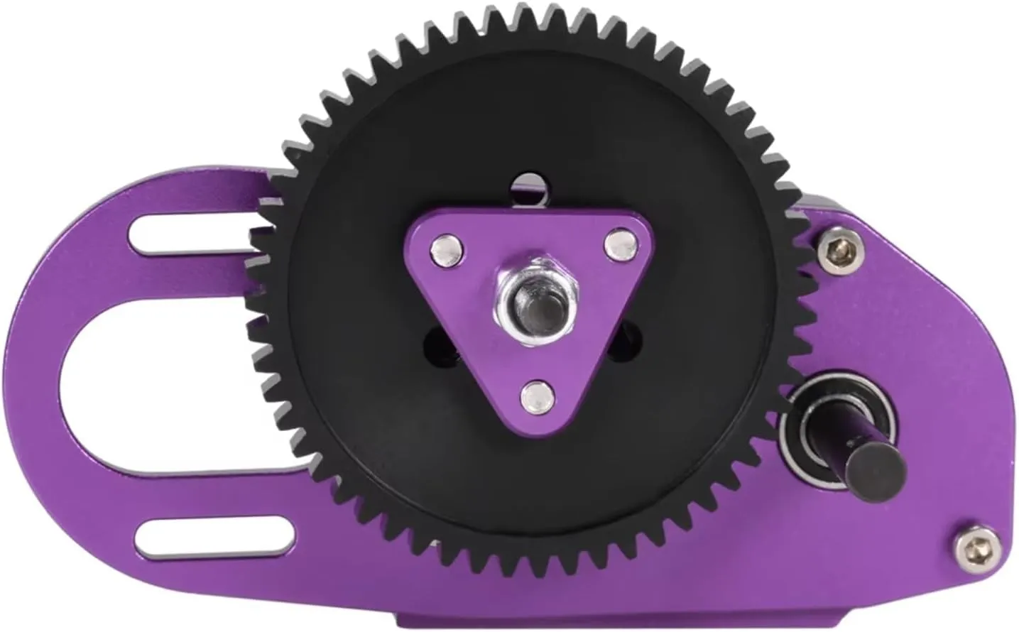 for SCX10 for Capra for LCG for Chassis DIY 1/10 Aluminum 2Low Transmission 30% Overdrive Gearbox with Delrin Skid Spur Gear RC Crawler Rigs RC Car DIY Parts(Purple)