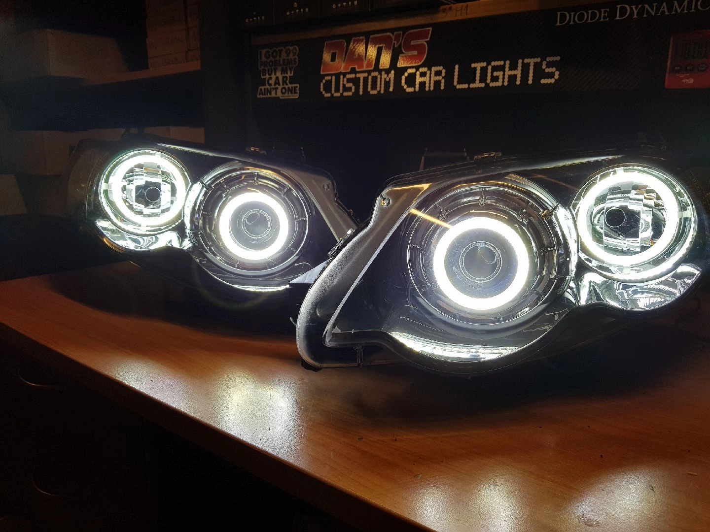 Ford Falcon FG XR6/XR8 MK2 Projector Headlights with Switchback Halo Rings