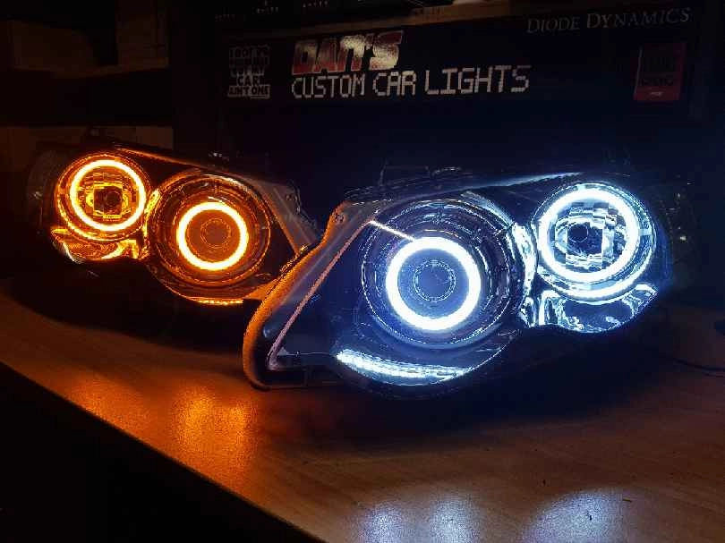 Ford Falcon FG XR6/XR8 MK2 Projector Headlights with Switchback Halo Rings