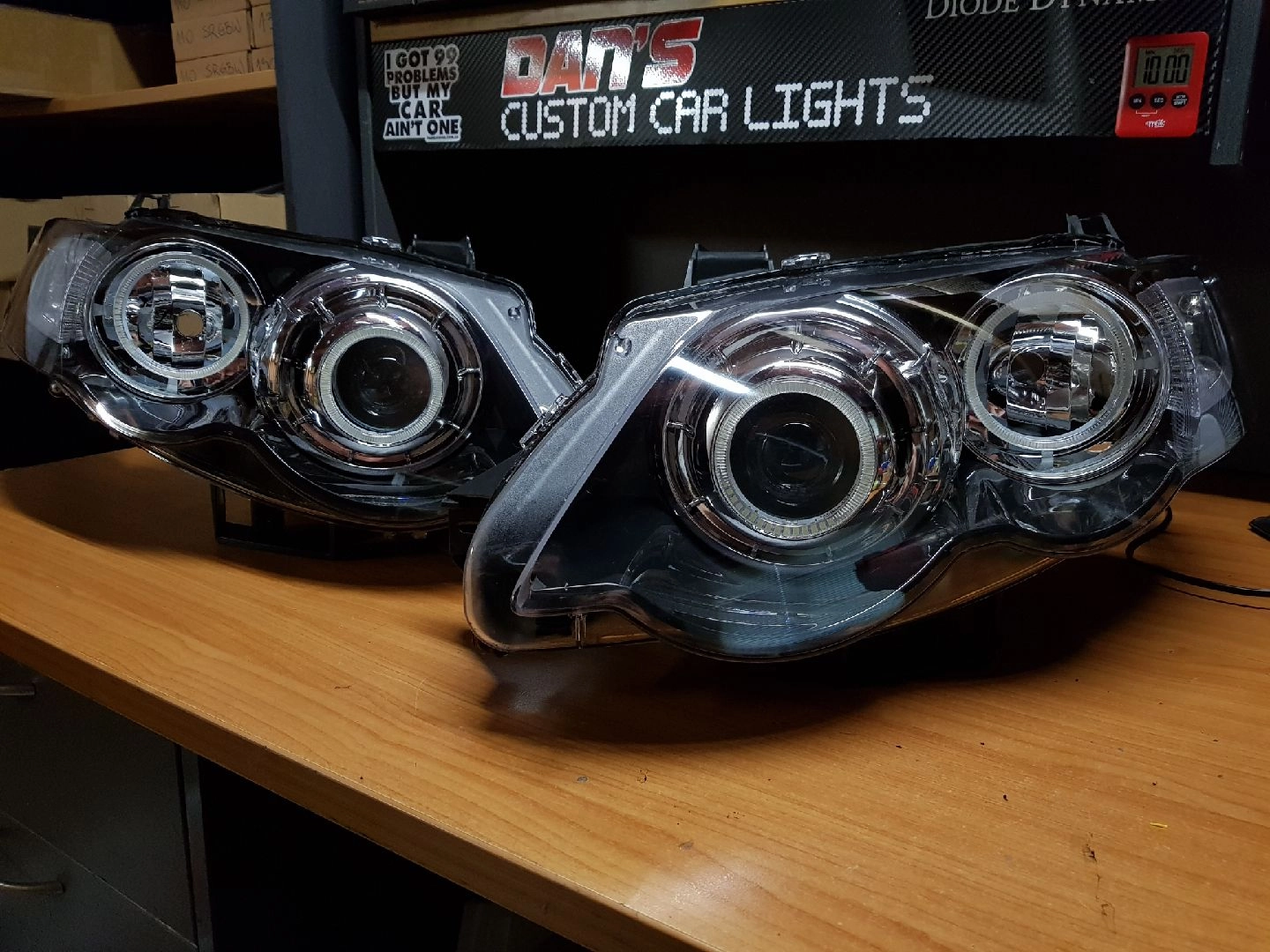 Ford Falcon FG XR6/XR8 MK2 Projector Headlights with Switchback Halo Rings