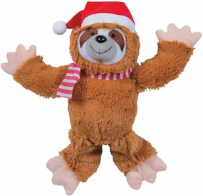 Fun Express Christmas Stuffed Sloth Plush Toy – Adorable for Boys & Girls of All Ages – Perfect for Stocking Stuffers Christmas Parties and Festive Decorations & Celebrations