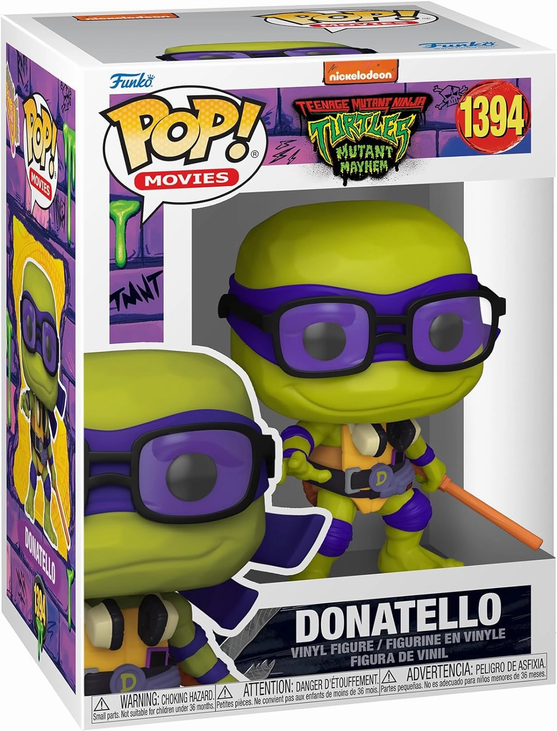 Funko POP! Movies: Teenage Mutant Ninja Turtles (TMNT) Donatello - Collectable Vinyl Figure - Gift Idea - Official Merchandise - for Kids & Adults - Movies Fans