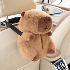 Funny Capybara Car Tissue Holder Plush Toy