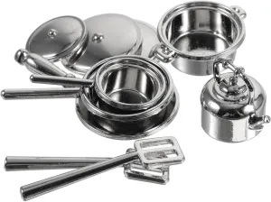 GALPADA 4sets Miniature Kitchen Utensils for Dollhouse Realistic Cooking Props Tiny Cooking Accessories for Mini House Decoration for Collectors and Enthusiasts 10pcs*4