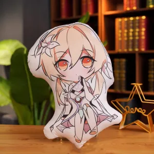 Game Anime Figure Plush Throw Plush Pillow Doll Toy Stuffed Plush Hugging Pillow Double-Sided Printed Anime Room Decor Gift Cosplay 17.7inch (Lumine)