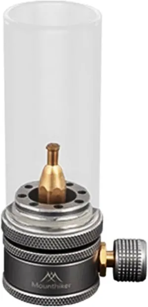 Gas Lantern, Portable Metal Gas Lantern Camping with Heat-Resistant Glass, Lamp with Adjustable Valve, Light for Camping and Hiking