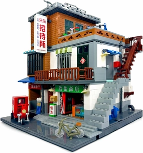 General Jim's Urban Village City Series – 3-Story Modular Chinese Street View Block Set, 2706-Piece Architectural Model with Detailed Shops, Living Area & Rooftop – Compatible with Major Brick Brands