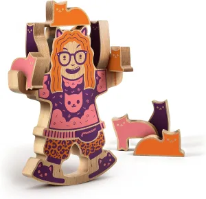 Genuine Fred, Crazy CAT Lady Wooden Balance Game, Assorted