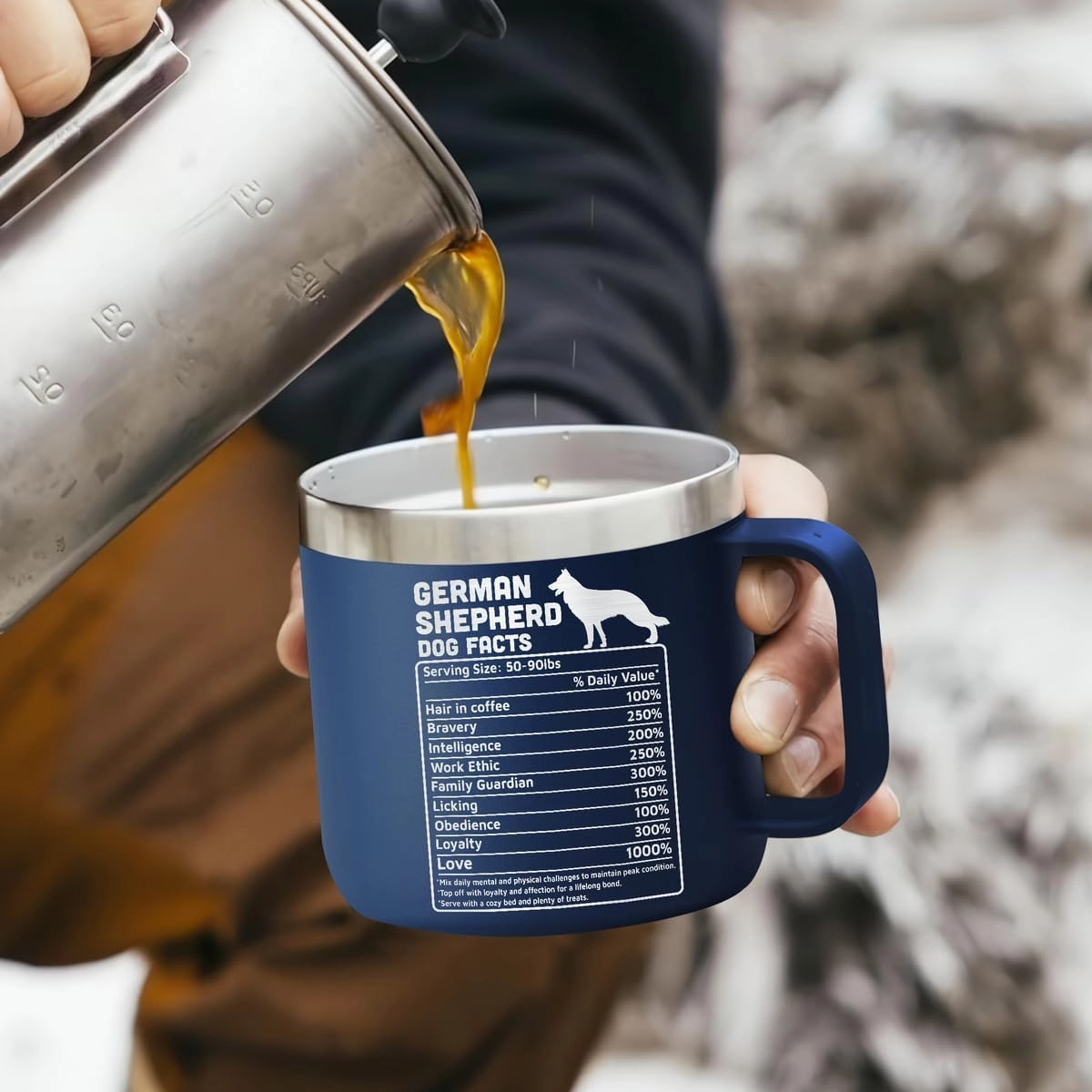 German Shepherd Mug – 14oz Stainless Steel Tumbler Cup, Funny and Unique Gift for German Shepherd Dog Lovers and Owners, Perfect for Mothers Day, Fathers Day, and Birthday Celebrations