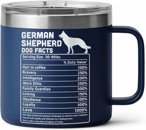 German Shepherd Mug – 14oz Stainless Steel Tumbler Cup, Funny and Unique Gift for German Shepherd Dog Lovers and Owners, Perfect for Mothers Day, Fathers Day, and Birthday Celebrations