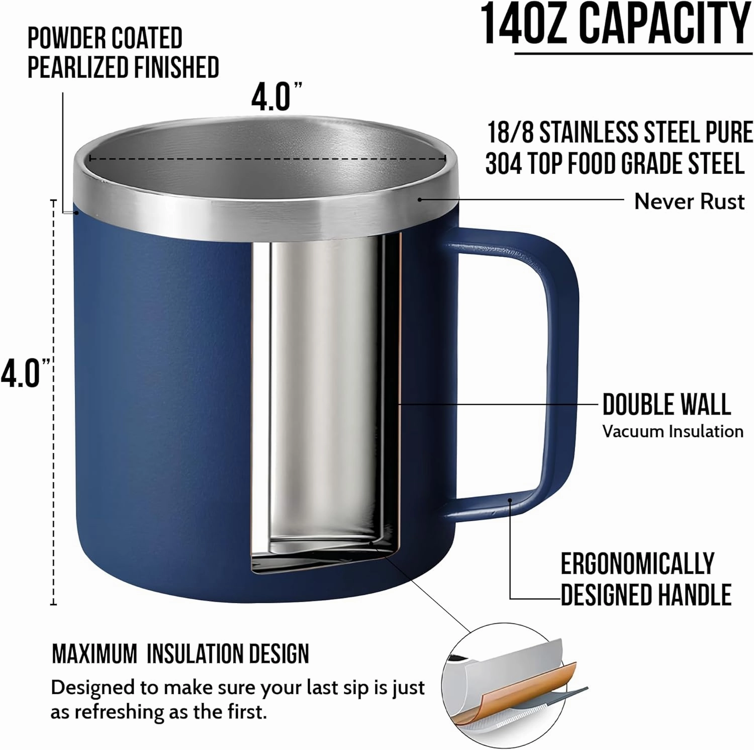 German Shepherd Mug – 14oz Stainless Steel Tumbler Cup, Funny and Unique Gift for German Shepherd Dog Lovers and Owners, Perfect for Mothers Day, Fathers Day, and Birthday Celebrations