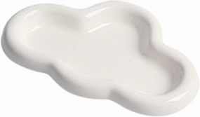 Gerrit Jewelry Tray Trinket Dish Ceramics Jewelry Plate for Women Decorative Jewelry Organizer for rings bracelets Watch Keys, White