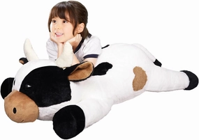 Giant Stuffed Animal, 39 inch Big Cow Stuffed Animal, Large Cute Cow Plush for Kids Boys Girls Birthday Gifts (Cow)