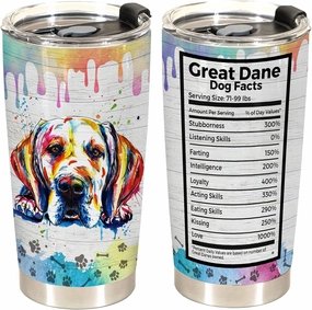Gift for Great Dane Lovers – Stainless Steel Tumbler Cup Mug, Funny and Unique Gift for Great Dane Dog Owners, Perfect for Mothers Day, Fathers Day, Birthday, and Anniversary Celebrations