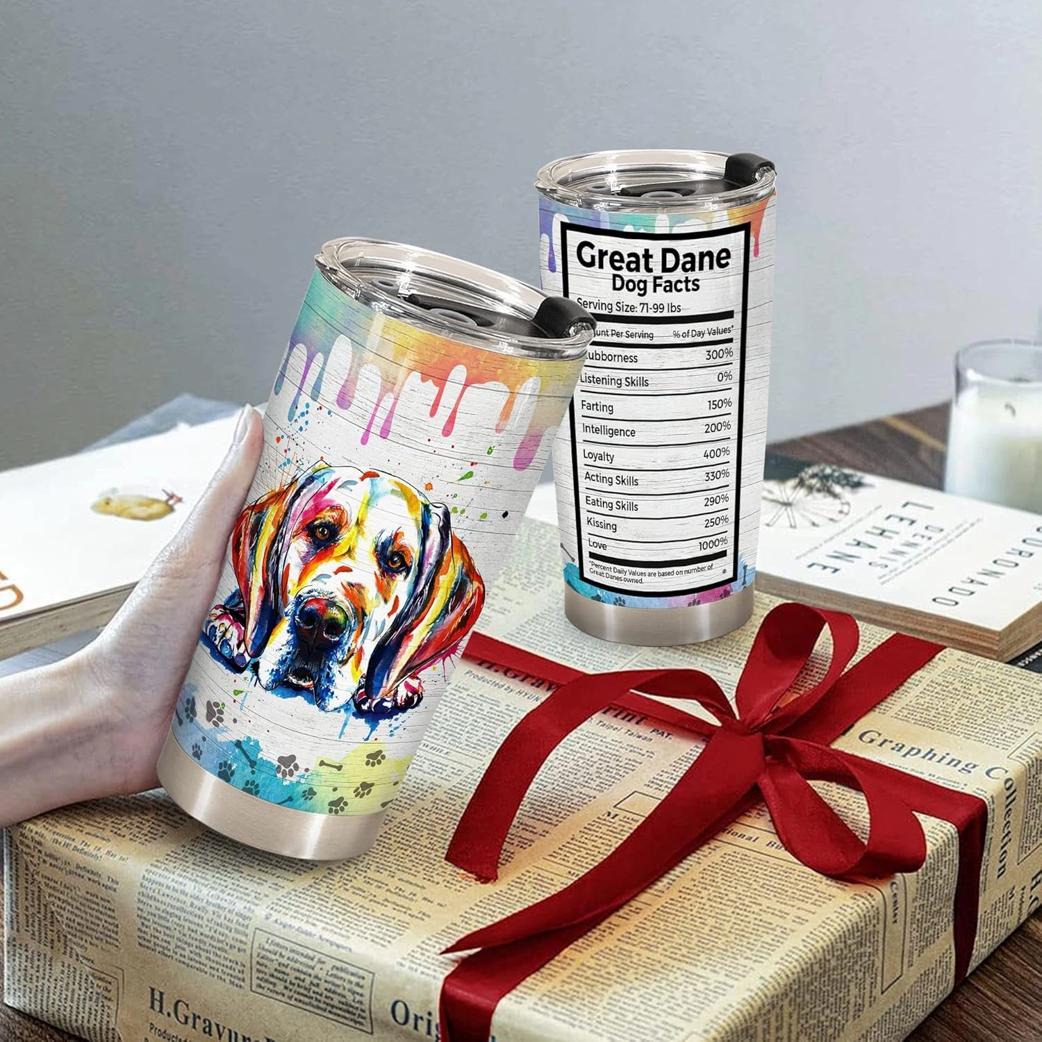 Gift for Great Dane Lovers – Stainless Steel Tumbler Cup Mug, Funny and Unique Gift for Great Dane Dog Owners, Perfect for Mothers Day, Fathers Day, Birthday, and Anniversary Celebrations
