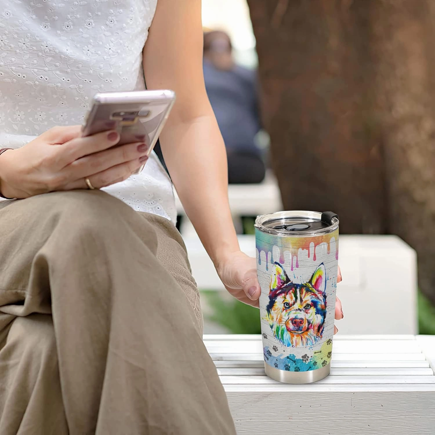 Gift for Husky Lovers – 20oz Stainless Steel Tumbler Cup Mug, Funny and Unique Gift for Husky Dog Owners, Perfect for Mothers Day, Fathers Day, Birthday, and Anniversary Celebrations