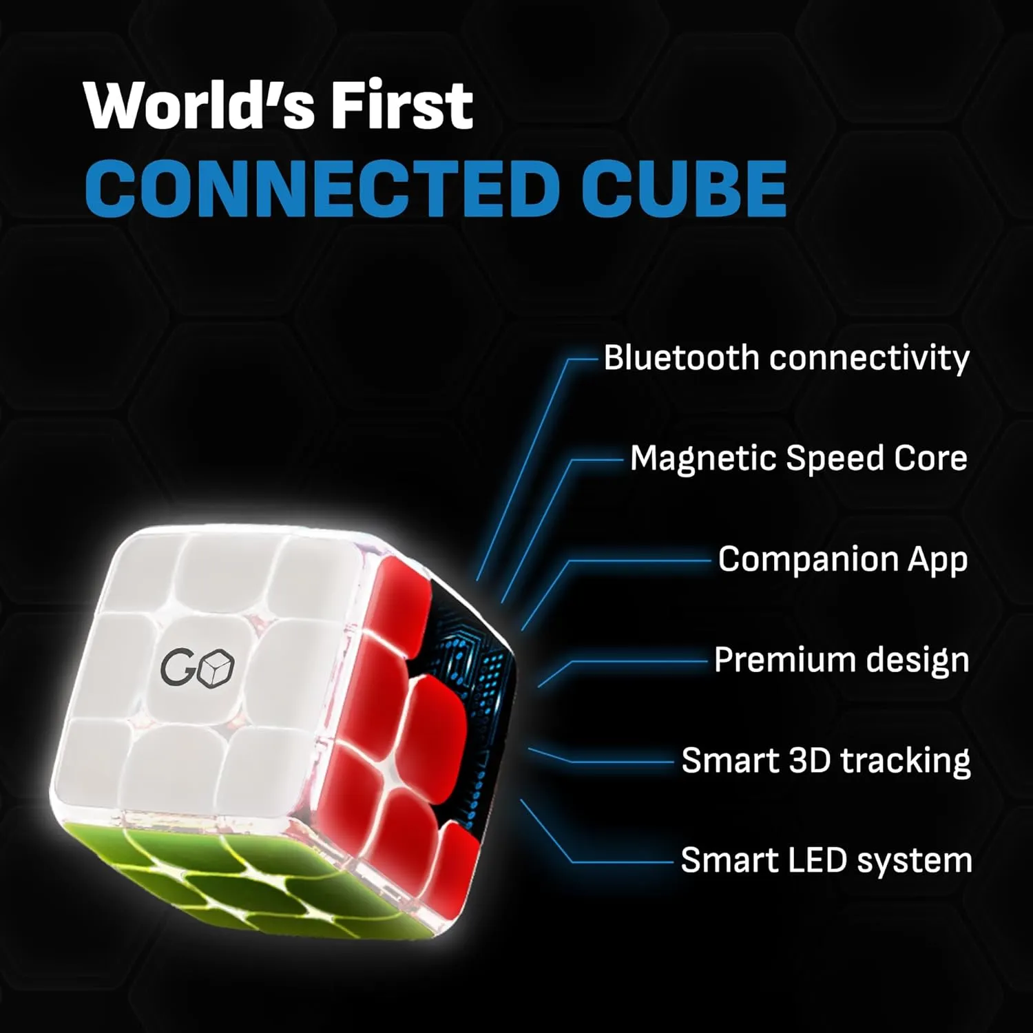 GoCube Edge - Connected Electronic Bluetooth Cube. Smart 3x3 Magnetic Stickerless Speed Cube Movements Tracker for Kids, Teens & Adults. Interactive Brain Teaser STEM 3D Puzzle Toy Game. Free App
