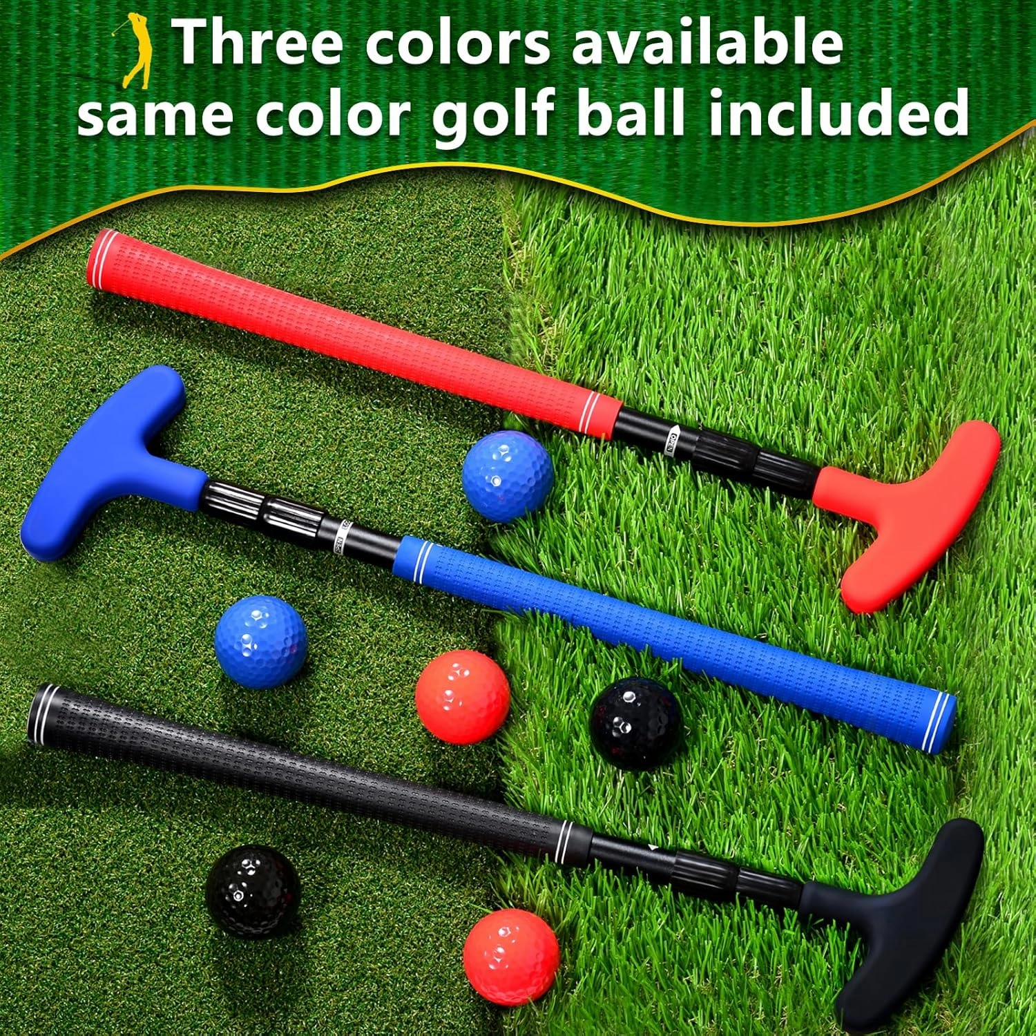 Golf Putters for Men and Women, Golf Clubs Two-Way Mini Golf Putter for Right or Left Handed Golfers Adjustable Length Suitable for, Teenagers and Adults(Red, Black, Blue Colours Available)