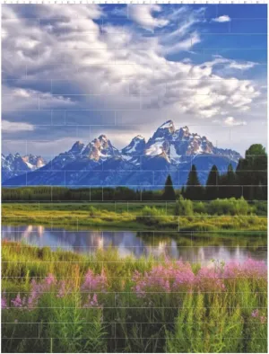 Grand Teton National Park Building Block Puzzle Personalized Building Bricks Block Puzzle Building Family Keepsake DIY Brick Block Puzzles Valentine's Day Gifts for Home Decor Brick Puzzle