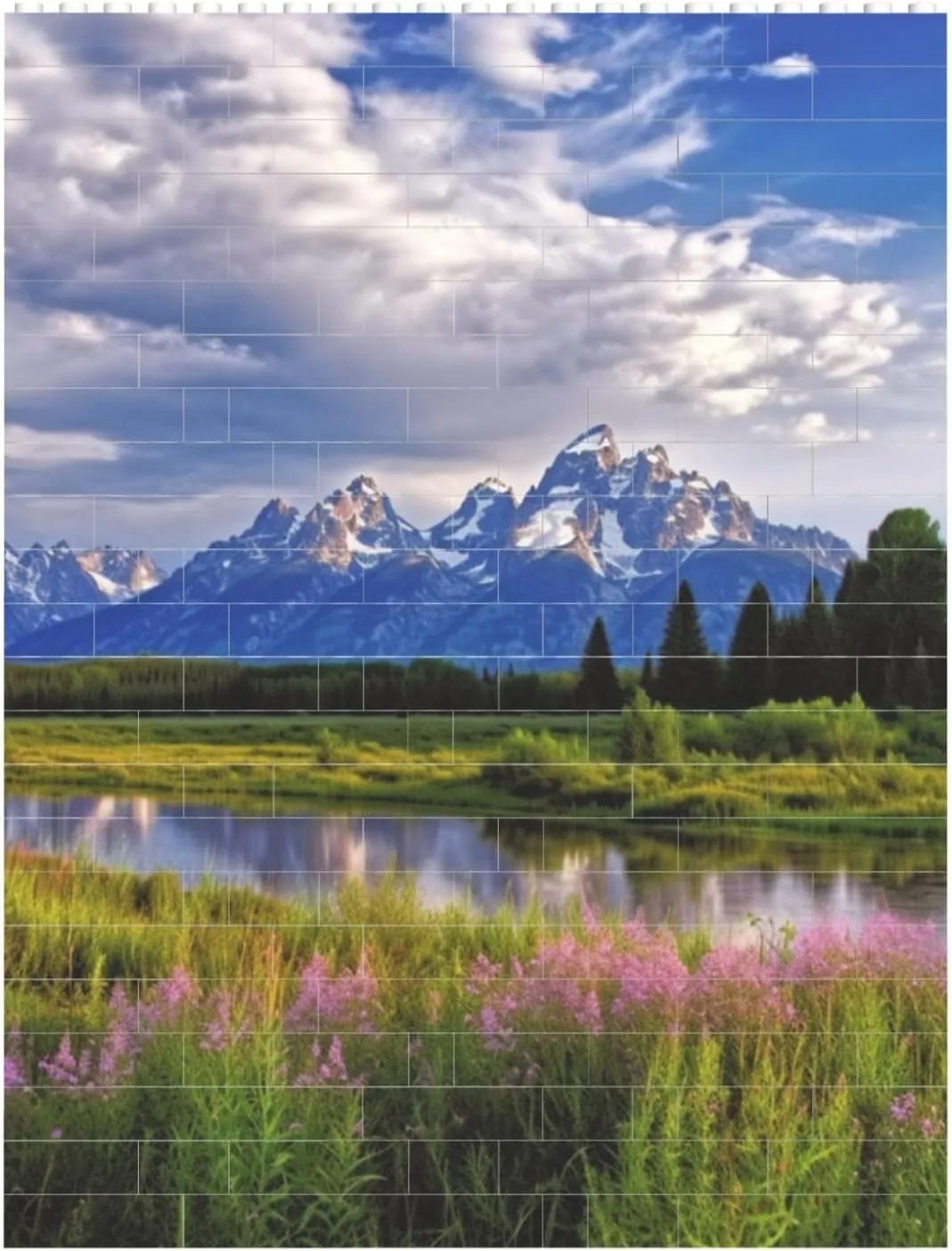 Grand Teton National Park Building Block Puzzle Personalized Building Bricks Block Puzzle Building Family Keepsake DIY Brick Block Puzzles Valentine's Day Gifts for Home Decor Brick Puzzle