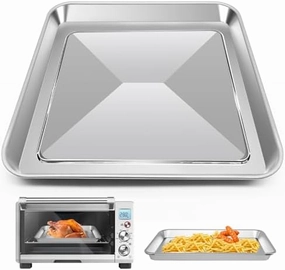 GWY 11.7" x 11.7" Baking Pan for Breville, Ninja Air Fry Oven, 360 Heat Circulation, Dishwasher Safe, Steel, BPA Free