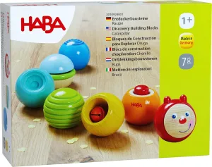 HABA Discovery Building Blocks CaterpillarHABA Discovery Building Blocks - Caterpillar: Wooden Toys for 1  Year Olds, Sensory Toys & Learning Toys, Blocks for Toddlers 1-3, Made in Germany