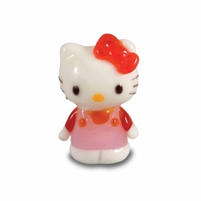 Hello Kitty - Pink Dress, Red Shirt, Standing Collectible Miniature Glass Figurine in Tynies Collector's Frame