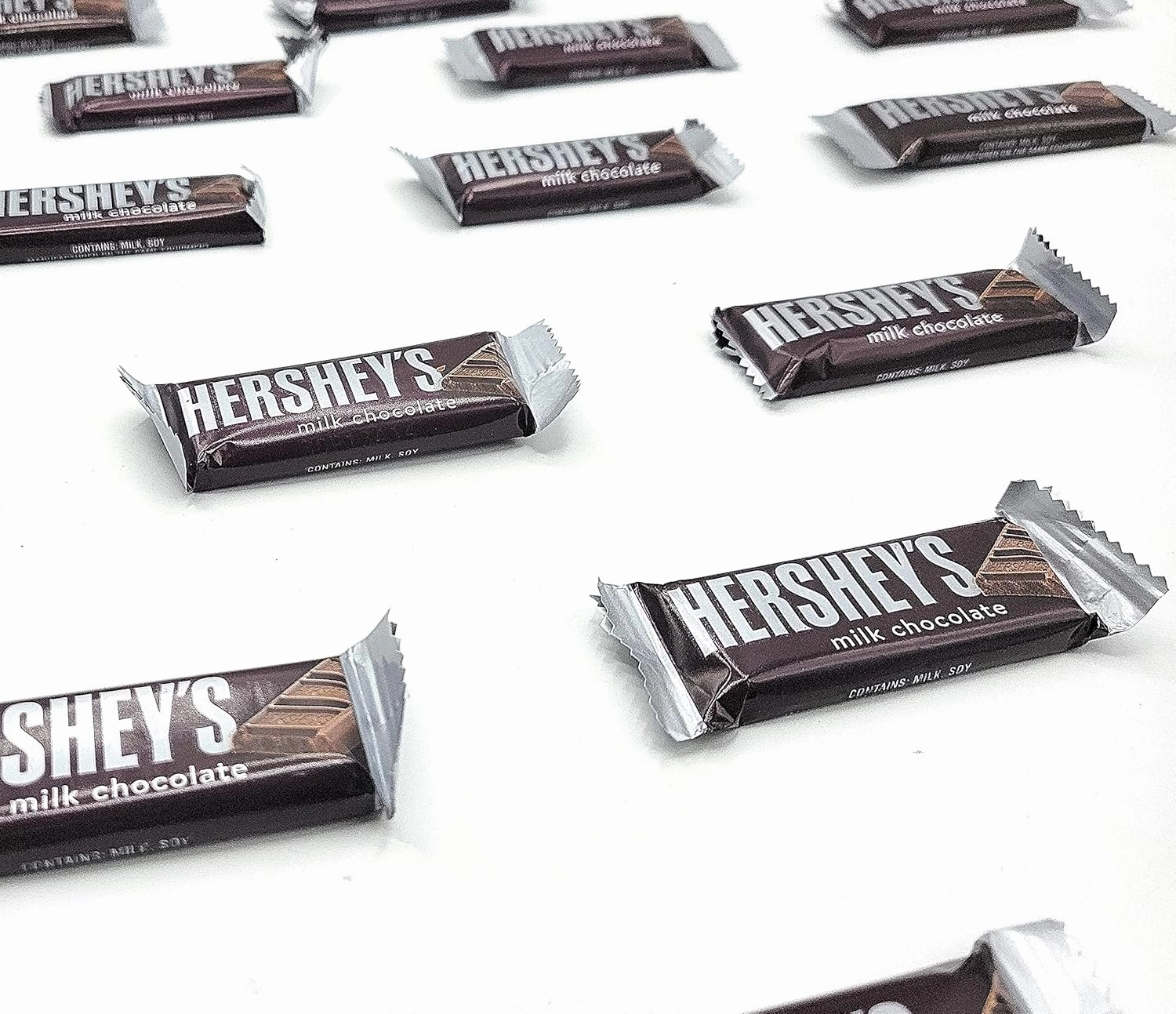 HERSHEY'S Milk Chocolate Snack Size Candy Bar, 5 Pound Bulk Package