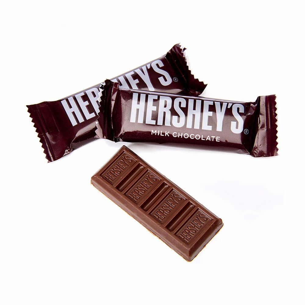 HERSHEY'S Milk Chocolate Snack Size Candy Bar, 5 Pound Bulk Package