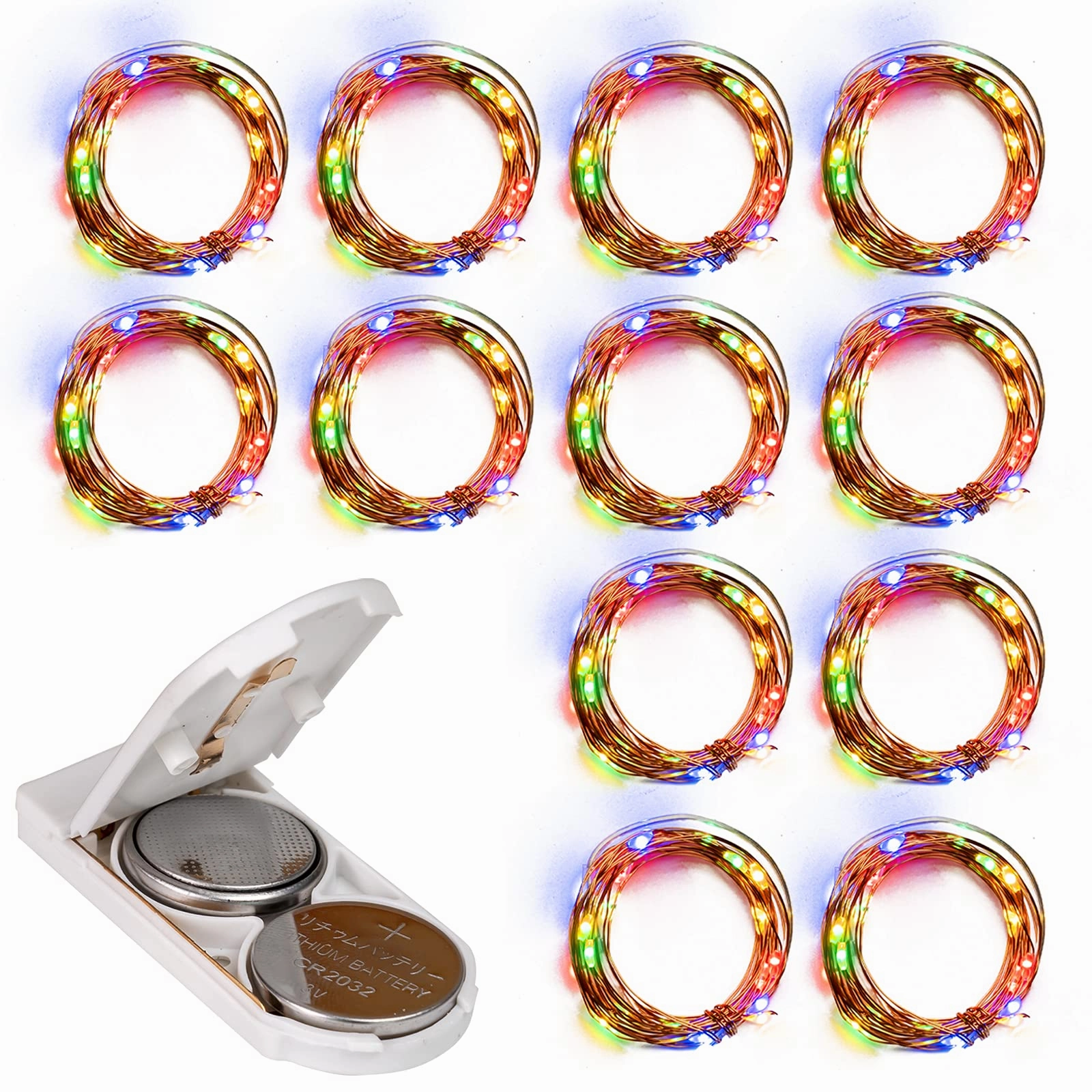 Homemory 12 Pcs Fairy String Lights, 6.6ft 20LED Starry Lights Battery Operated