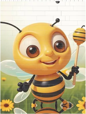 Honey Bee Building Block Puzzle Personalized Building Bricks for Adults Block Puzzle Building DIY Brick Block Puzzles Valentine's Day Gifts for Home Decor Brick Puzzle