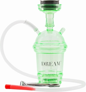 Hookah Set-Cup Hookah with LED Lights Mini Portable Acrylic Shisha with Charcoal Bowl/Head and Tobacco Pipe, Perfect for Travel and Party Gift, Includes Hookah/Bong Accessories-by Dream Hookah(Green)